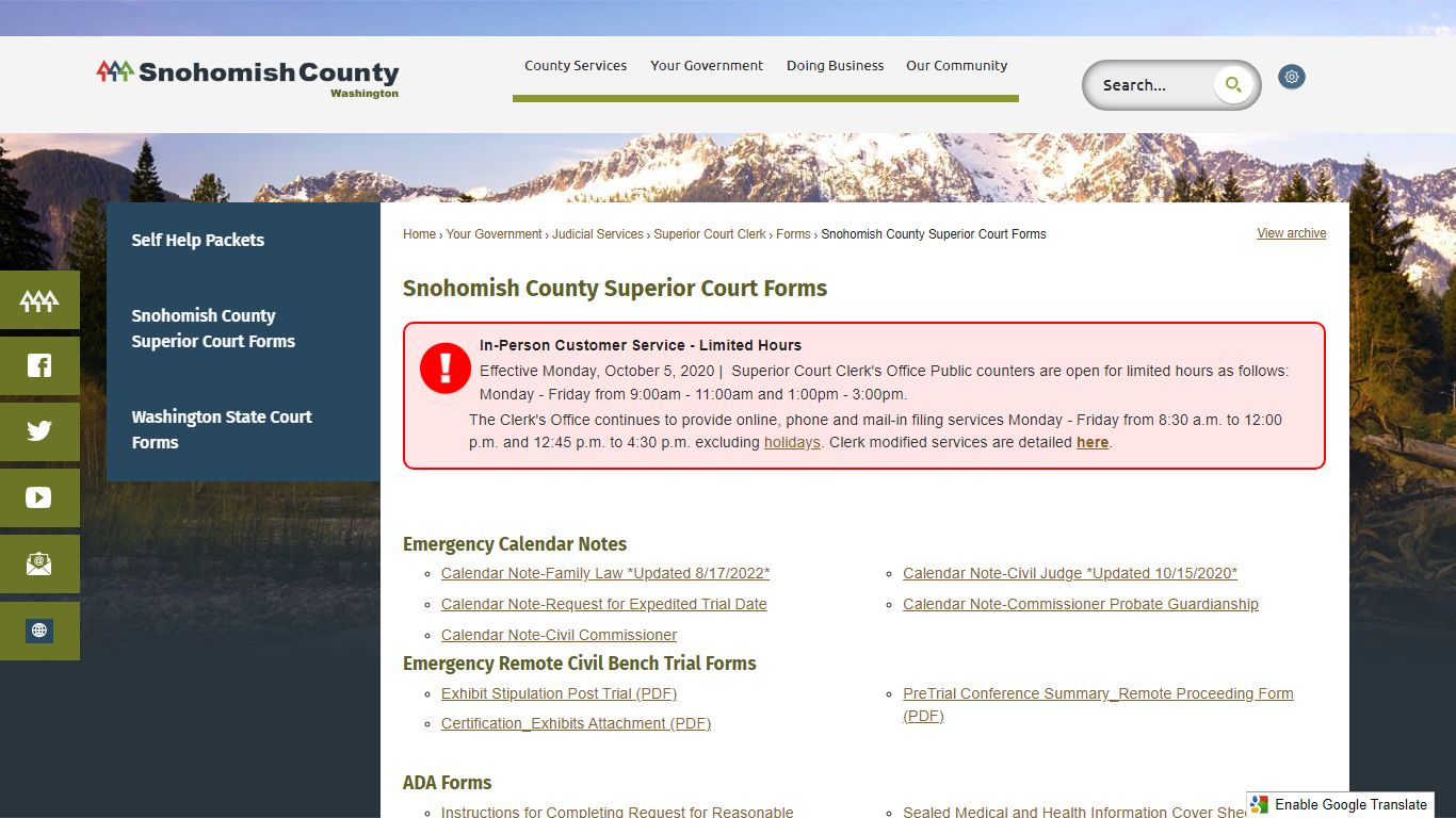 Snohomish County Superior Court Forms